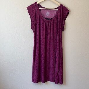 Floral Black & Purple Sleepwear Dress sz L